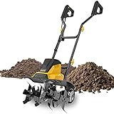 COPOWER by EVEAGE GT18-13.5US Electric Corded Garden Tiller and Cultivator, 120V 18-Inch 13.5AMP Rototiller Tool, 4'' - 8'' Tilling Depth Foldable Handle 6x4 Tines Photo, new 2024, best price $145.99 review