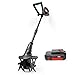 Photo MZK Cordless Tiller Cultivator with 24 Steel Tines, 20V Mini Cultivator with 2AH Battery and Fast Charger review