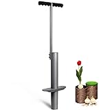 Walensee Bulb Planter Lawn and Garden Tool, Flower Weeder or Weeding Tools for Digging Hoes Soil Sampler Transplanting Sod Plugger Flower Bulb Garden Planting Tool Steel with T-Style Long Handle, Grey Photo, new 2024, best price $34.95 review