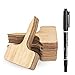 Photo HOMENOTE 60pcs Bamboo Plant Labels (6 x 10 cm) with Bonus a Pen Vegetable Garden Markers T-Type Plant Tags for Plants review