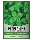 Peppermint Seeds for Planting is A Heirloom, Open-Pollinated, Non-GMO Herb Variety- Great for Indoor and Outdoor Gardening and Herbal Tea Gardens by Gardeners Basics Photo, new 2024, best price $4.95 review