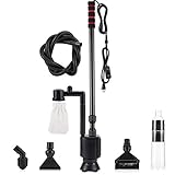AQQA Aquarium Gravel Cleaner Siphon Kit,6 in 1 Electric Automatic Removable Vacuum Water Changer，Multifunction Wash Sand Suck The Stool Filter 110V/ 20W 320GPH (Black) Photo, new 2024, best price $35.99 review
