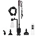 Photo AQQA Aquarium Gravel Cleaner Siphon Kit,6 in 1 Electric Automatic Removable Vacuum Water Changer，Multifunction Wash Sand Suck The Stool Filter 110V/ 20W 320GPH (Black) review