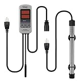 hygger Saltwater Tank Titanium Tube Submersible Pinpoint Aquarium Heater with Digital Thermostat, IC Temp Controller 200 Watt Photo, new 2024, best price $59.99 review