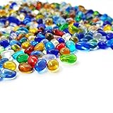 Keedolla Colorful Clear Sea Glass Pebbles Aquarium Gravel Fish Tank Rocks Small, Irregular Glass Gems Stones Beads Marble Pebbles Rock Sand for Garden|Vase Filler|Fish Turtle Tank Decorations Photo, new 2024, best price $9.38 ($9.38 / Count) review