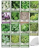 15 Herb Seeds For Planting Varieties Heirloom Non-GMO 5200+ Seeds Indoors, Hydroponics, Outdoors - Basil, Catnip, Chive, Cilantro, Oregano, Parsley, Peppermint, Rosemary and More By Gardeners Basics Photo, new 2024, best price $19.95 review