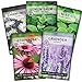 Photo Sow Right Seeds - Herbal Tea Collection - Lemon Balm, Chamomile, Mint, Lavender, Echinacea Herb Seed for Planting; Non-GMO Heirloom Seed, Instructions to Plant Indoor or Outdoor; Great Gardening Gift review
