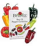 Burpee Best Collection | 10 Packets of Non-GMO Fresh Mix of Hot Pepper & Sweet Varieties | Jalapeno, Bell Pepper Seeds & More, Seeds for Planting Photo, new 2024, best price $28.70 ($2.87 / Count) review