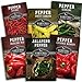 Photo Survival Garden Seeds Six Peppers Collection - Cayenne, Jalapeño, Serrano, California Wonder, Marconi Red, & Sweet Banana Peppers - Sweet & Hot Varieties - Non-GMO Heirloom Vegetable Seed Vault review