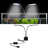 Senzeal X7 Gemini - Luz LED con dos cabezales de acuario (220 V, 15 W, 1600 lm, X7, para depósito de peces de 8 a 15 pulgadas) Foto, nuevo 2024, mejor precio 20,15 € revisión
