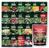 20 Heirloom Seeds for Planting Vegetables and Fruits, 4800 Survival Seed Vault and Doomsday Prepping Supplies, Gardening Seeds Variety Pack, Vegetable Seeds for Planting Home Garden Non GMO Photo, new 2024, best price $19.97 review