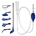 Photo GreenJoy Aquarium Fish Tank Cleaning Kit Tools Algae Scrapers Set 5 in 1 & Fish Tank Gravel Cleaner - Siphon Vacuum for Water Changing and Sand Cleaner (Cleaner Set) review