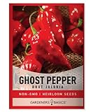Ghost Pepper Seeds for Planting Spicy Hot - Heirloom Non-GMO Hot Pepper Seeds for Home Garden Vegetables Makes a Great Plant Gift for Gardening by Gardeners Basics Photo, new 2024, best price $4.95 review