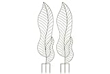 Clever Me Eco Trellis for Climbing Plants Outdoor, Plant Trellis Indoor, Trellis for Potted Plants (2 Pack) 55” Tall, Stylish Metal Green Leaf Design Looks Beautiful While Your Plant Grows Photo, new 2024, best price $79.00 review