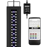 NICREW RGB+W 24/7 LED Aquarium Light with Remote Controller, Full Spectrum Fish Tank Light for Planted Freshwater Tanks, Planted Aquarium Light with Extendable Brackets to 48-60 Inches, 39 Watts Photo, new 2024, best price $85.99 review