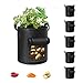 Photo Cavisoo 5-Pack 10 Gallon Potato Grow Bags, Garden Planting Bag with Durable Handle, Thickened Nonwoven Fabric Pots for Tomato, Vegetable and Fruits review