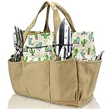 Garden Tool Tote Bag for Women - Canvas Gardening Tool Organizer with Deep Pockets for Gardener Regular Size Tools Storage, Heavy Duty Cloth, Excellent Gift for Family & Friends 1 Pcs Photo, new 2024, best price $14.99 review