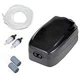 AQUANEAT Aquarium Air Pump, 100GPH Adjustable Dual Outlets, Oxygen Aerator for 100 Gallon Fish Tank, Hydroponics Bubbler with Air Stones, Check Valves, Airline Tubing Photo, new 2024, best price $12.99 review