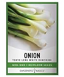 Green Onion Seeds for Planting - Tokyo Long White Bunching is A Great Heirloom, Non-GMO Vegetable Variety- 200 Seeds Great for Outdoor Spring, Winter and Fall Gardening by Gardeners Basics Photo, new 2024, best price $4.95 review