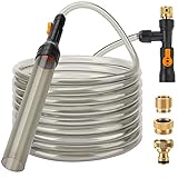 hygger Bucket-Free Aquarium Water Change Kit Metal Faucet Connector Fish Tank Vacuum Siphon Gravel Cleaner with Long Hose 25FT Drain & Fill Photo, new 2024, best price $38.99 review