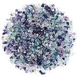 WYKOO Decorative Fluorite Tumbled Chips Stone, 1.1 Lb/500g Natural Crystal Pebbles Quartz Stones Irregular Shaped Aquarium Gravel for Fish Tank, Vase Fillers, Home Decoration (About 500 Gram) Photo, new 2024, best price $13.49 review