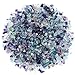 Photo WYKOO Decorative Fluorite Tumbled Chips Stone, 1.1 Lb/500g Natural Crystal Pebbles Quartz Stones Irregular Shaped Aquarium Gravel for Fish Tank, Vase Fillers, Home Decoration (About 500 Gram) review