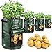 Photo Potato Grow Bags, JJGoo 4 Pack 10 Gallon with Flap and Handles Garden Planting Bag Outdoor Plant Container Planter Pots for Vegetable, Fruits, Tomato review