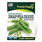 Purely Organic Products Purely Organic Heirloom Snap Pea Seeds (Sugar Daddy) - Approx 90 Seeds Photo, new 2024, best price $4.49 review