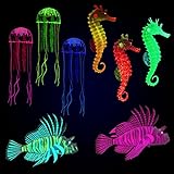 8 Pieces of Luminous Aquarium Decoration Silicone Decoration Artificial Fluorescent Jellyfish Luminous Lionfish Seahorse Aquarium Decoration Silicone Aquarium Decoration Suitable for Aquarium Photo, new 2024, best price $15.59 review