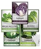 Cabbage Seeds for Planting 5 Individual Packets Bok Choy, Michihili (Napa) Chinese Cabbage, Red, Golden Acre and Copenhagen Market Early for Your Non GMO Heirloom Vegetable Garden by Gardeners Basics Photo, new 2024, best price $10.95 ($2.19 / Count) review