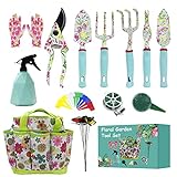 Garden Tool Set,Gardening Gifts for Women,31PCS Heavy Duty Aluminum Floral Print Gardening Tool Set with Storage Tote Bag Garden Tools Gifts for Women and Men Photo, new 2024, best price $28.99 review