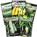 Photo Sow Right Seeds - Zucchini Squash Seed Collection for Planting - Black Beauty, Cocozelle, Grey, Round, and Golden - Non-GMO Heirloom Packet to Plant a Home Vegetable Garden - Productive Summer Squash review