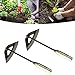 Photo 2Pcs All-Steel Hardened Hollow Hoe,Durable Garden Weed Puller,Sharp Weed Removal Tool Gardening Edger Weeder Hand Shovel Edge Tool for Garden Weeding Rake Planting Hand Tools Loosening Soil 2PCS review