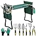 Photo EAONE Garden Kneeler and Seat Foldable Garden Bench Stool with Soft Kneeling Pad, 6 Garden Tools, Tool Pouches and Gardening Glove for Men and Women Gardening Gifts, Protecting Your Knees & Hands review