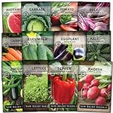 Sow Right Seeds - Classic Vegetable Garden Seed Collection for Planting - Non-GMO Heirloom Beets, Cabbage, Carrot, Cucumber, Eggplant, Kale, Lettuce, Tomato, Peppers, Radish, Watermelon, and Zucchini Photo, new 2024, best price $13.99 ($1.17 / Count) review