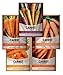 Photo Carrot Seeds for Planting Home Garden - 5 Variety Pack Rainbow, Imperator 58, Scarlet Nantes, Bambino and Royal Chantenay Great for Spring, Summer, Fall, Heirloom Carrot Seeds by Gardeners Basics review