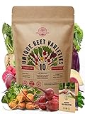 10 Rare Beet Seeds Variety Pack for Planting Indoor & Outdoors 1000+ Heirloom Non-GMO Bulk Beets Gardening Seeds: Chioggia, Detroit Dark Red, Sugar, Cylindra, Golden, Bulls Blood, White Albino & More Photo, new 2024, best price $12.99 ($1.30 / Count) review