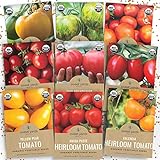 Organic Heirloom Tomato Seeds Variety Pack - 9 Seed Packets: Brandywine, Roma, Green Zebra, Three Sisters, Yellow Pear, Valencia, Amish Paste and More Photo, new 2024, best price $15.97 review