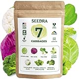 Seedra 7 Cabbage Seeds Variety Pack - 2245+ Non GMO, Heirloom Seeds for Indoor Outdoor Hydroponic Home Garden - Golden & Red Acre, Cauliflower, Brussel Sprouts, Broccoli & More Photo, new 2024, best price $13.98 review