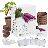 Plant Theatre Funky Veg Garden Starter Kit - 5 Types of Vegetable Seeds with Pots, Planting Markers and Peat Discs - Kitchen & Gardening Gifts for Women & Men Photo, new 2024, best price $22.99 review