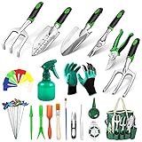 Garden Tools Set, 38 Pieces Stainless Steel Durable Garden Tools, Includes Trowel, Shovel, Hand Weeder, Rake, Storage Tote Bag, Wonderful Gifts for Women and Men Photo, new 2024, best price $24.99 review