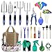 Photo 82 Pcs Garden Tools Set, Extra Succulent Tools Set, Heavy Duty Gardening Tools Aluminum with Soft Rubberized Non-Slip Handle Tools, Durable Storage Tote Bag, Gifts for Men (Blue) review