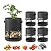 Photo Teocenka Potato Grow Bags, 10 Gallon 4 Pack Grow Bags with Handles and Harvest Window for Planting Potato Tomato and Vegetables (Black, 10) review