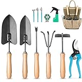 Garden Tools Set, MOSFiATA 12 Pieces Gardening Tools Comfortable Handle and Heavy Duty Hoe Rake Trowel Handle Tools, Transplanter Weeder Professional Pruner Sprayer Rope Kit with Organizer Bag Photo, new 2024, best price $39.99 review