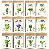 Seedra 12 Herb Seeds Variety Pack - 3800+ Non-GMO Heirloom Seeds for Planting Hydroponic Indoor or Outdoor Home Garden - Rosemary, Tarragon, Lavender, Oregano, Basil, Thyme, Parsley, Chives & More Photo, new 2024, best price $15.89 ($1.32 / Count) review