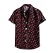 Photo haoricu Men's Summer V Neck Shirts Casual Short/Long Sleeves Color Block Stripes Print Button Up Loose Shirts Blouse review