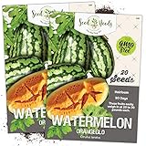 Seed Needs, Orangeglo Watermelon (Citrullus lanatus) Twin Pack of 20 Seeds Each Photo, new 2024, best price $4.65 ($0.23 / Count) review