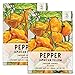 Photo Seed Needs, Jamaican Yellow Pepper Seeds (Capsicum annuum) Twin Pack of 100 Seeds Each Non-GMO review