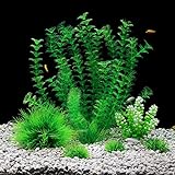 QUMY Aquarium Plants Plastic Fish Plant Set for Tank Artificial Decoration for All Fish Medium Photo, new 2024, best price $11.99 review
