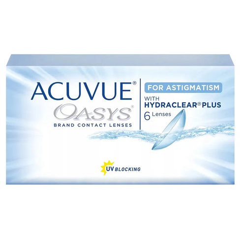 Контактные линзы ACUVUE OASYS For Astigmatism with Hydraclear Plus., 6 шт., R 8,6, D +5,75, CYL: -2,25, AХ: 150 фото